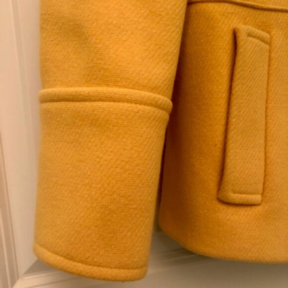 J.Crew Stadium Cloth Nello Gori Gold/Yellow Double-Breasted Wool Peacoat Size 2P - Picture 5 of 9